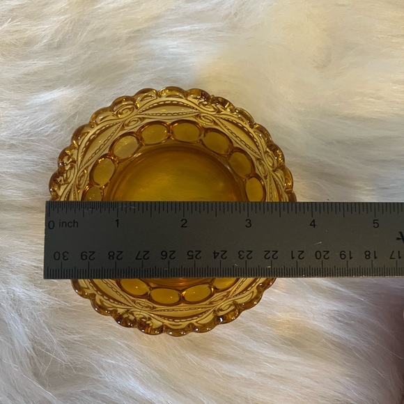 Amber glassware antique trinket dish desert bowl - Picture 3 of 5